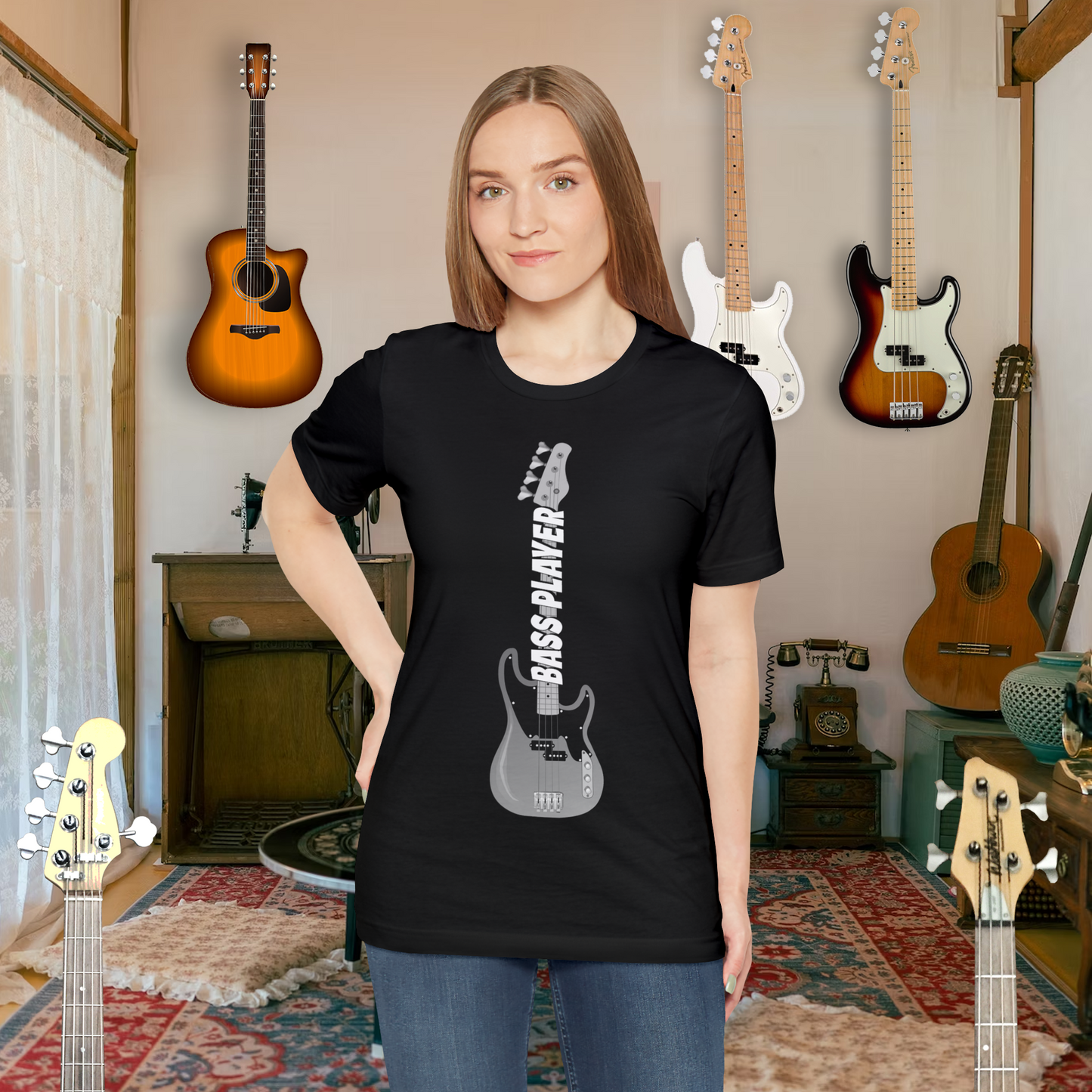 Tshirt-Bass Player Fretboard