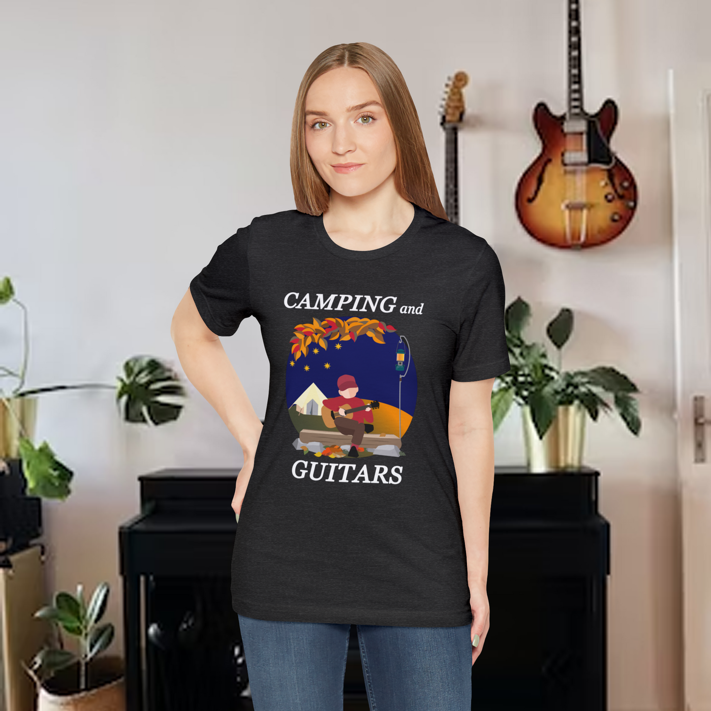 Tshirt-Camping And Guitars