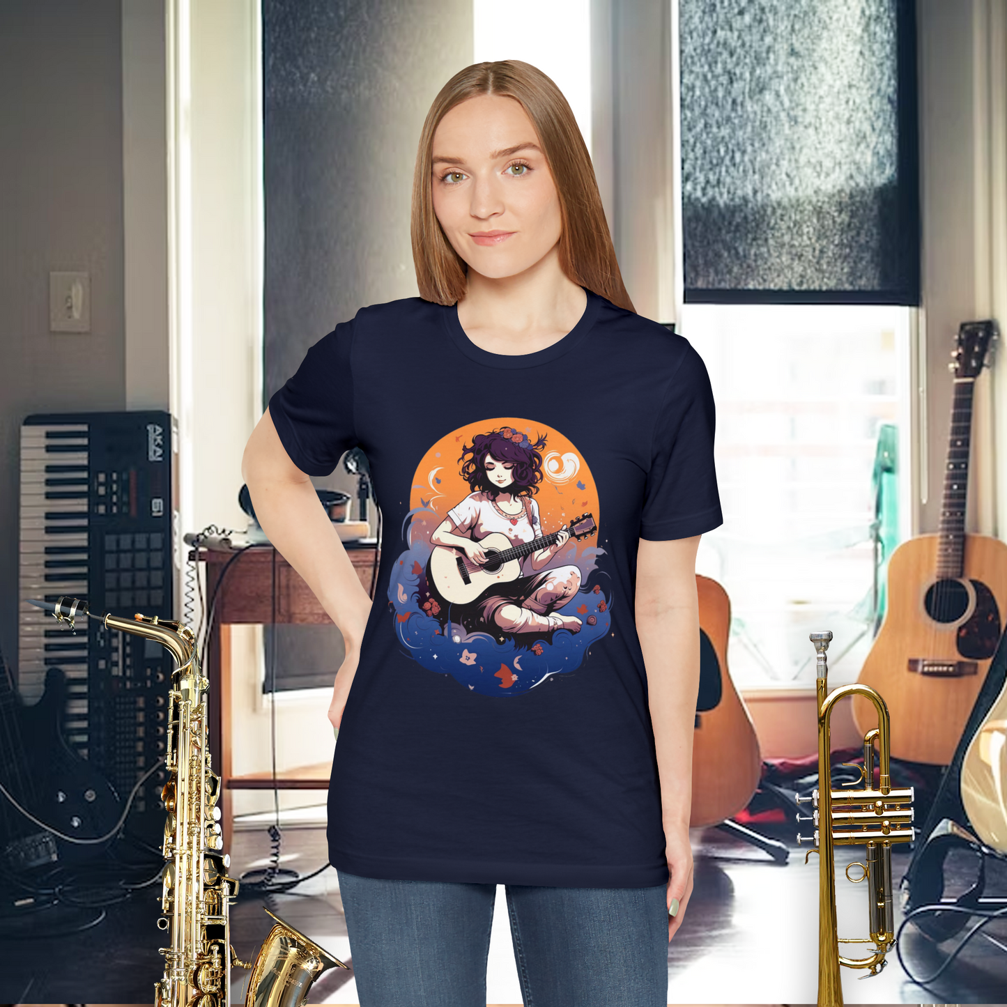 Tshirt-Guitar:Lady Acoustic