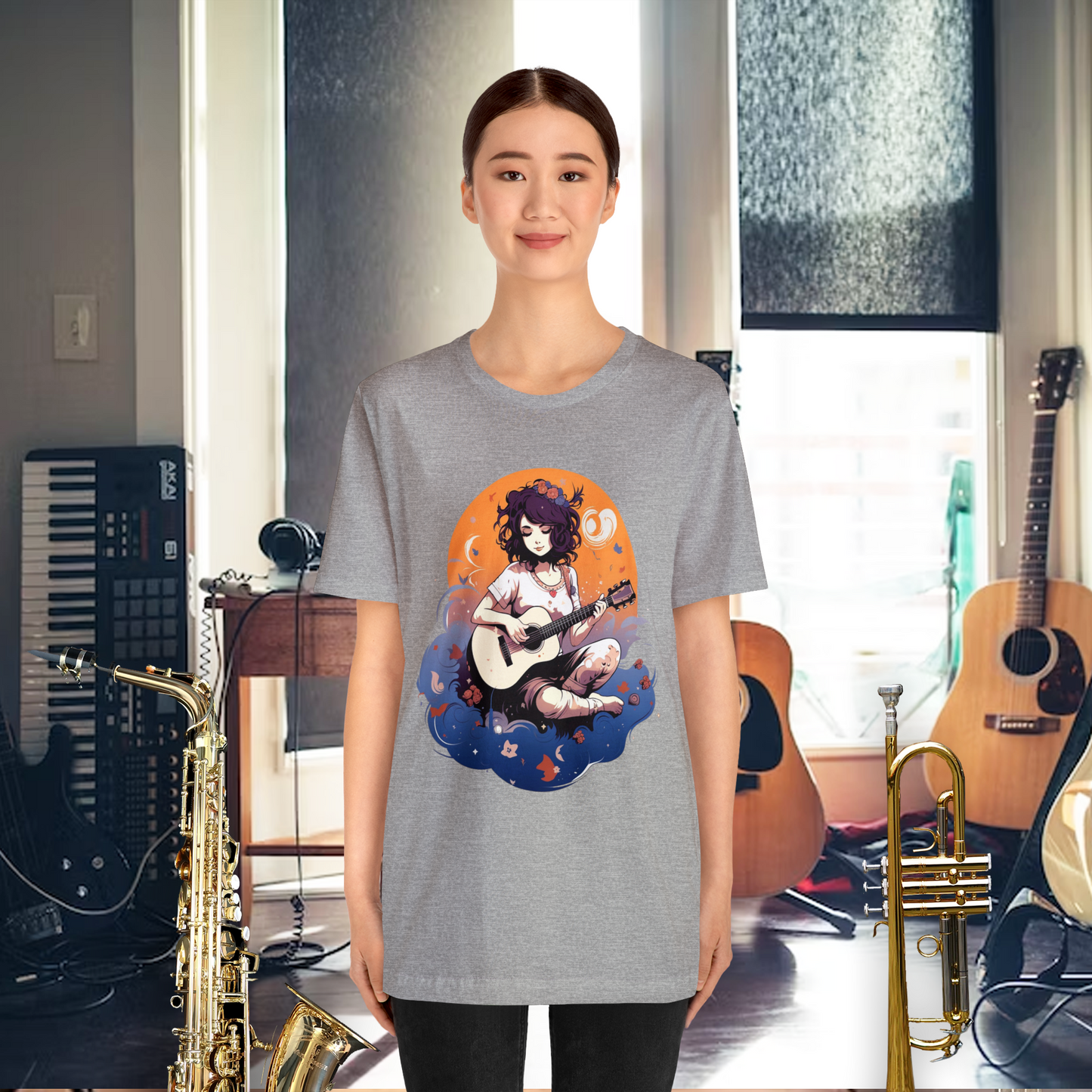 Tshirt-Guitar:Lady Acoustic