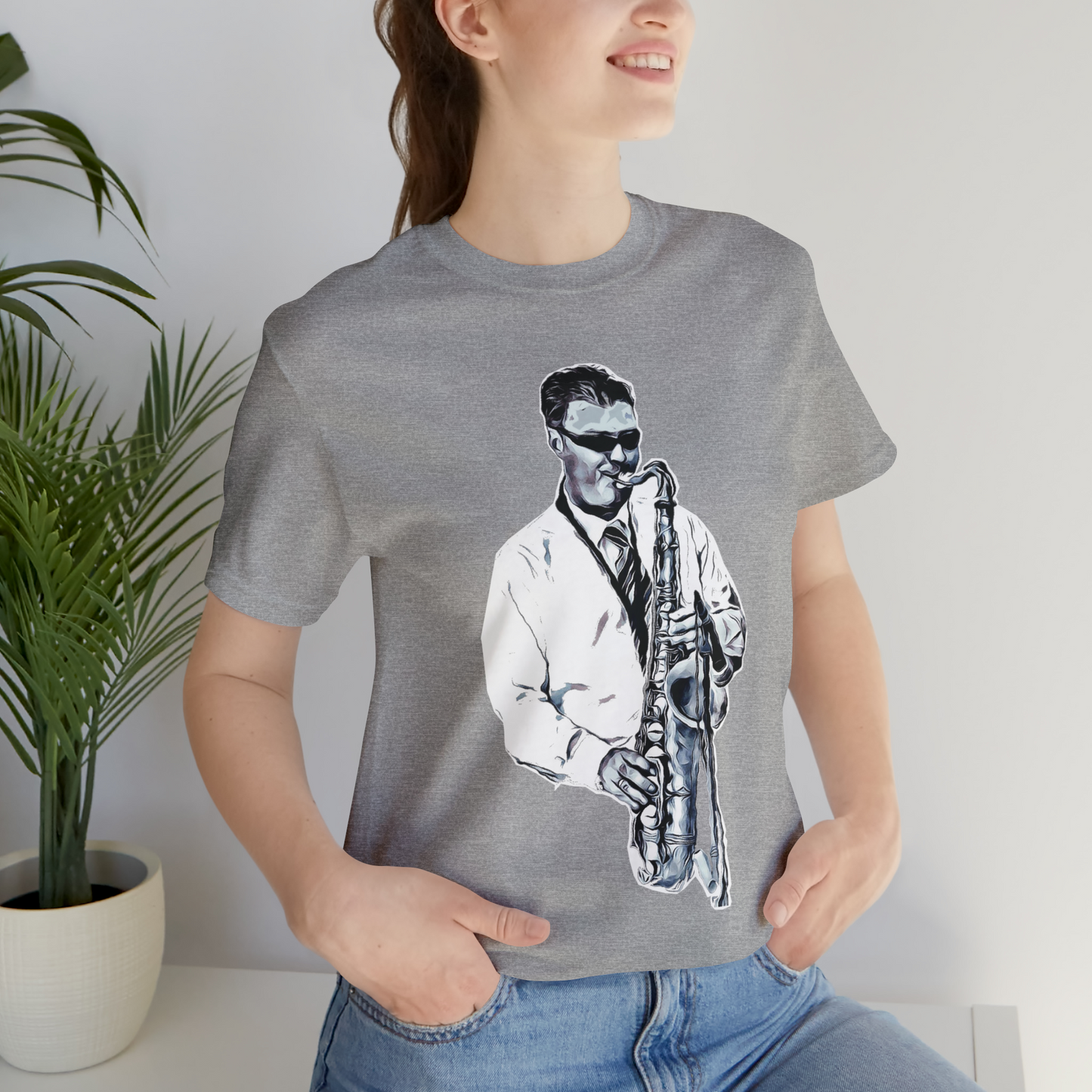 TShirt-Sax Player Outline